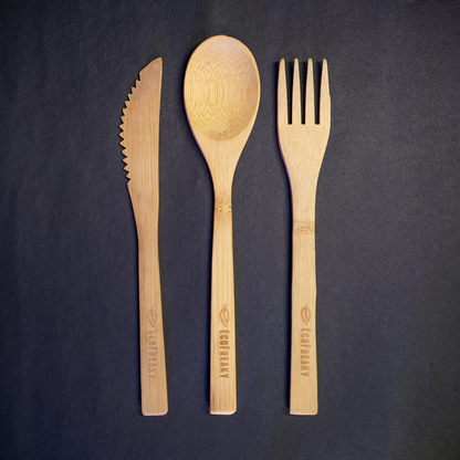 Bamboo Cutlery Set | Knife, Spoon & Fork - Eco-Friendly