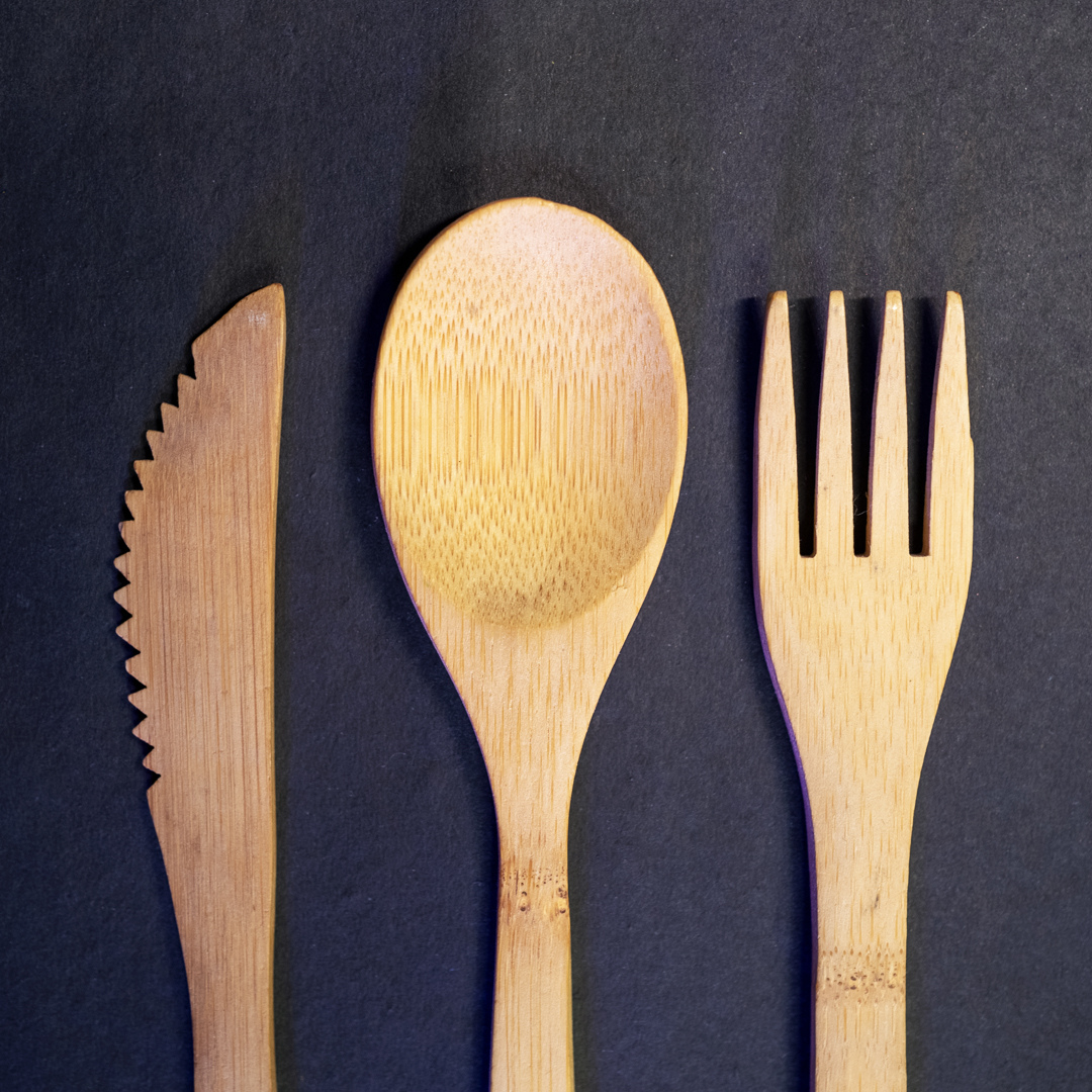 Bamboo Cutlery Set | Knife, Spoon & Fork - Eco-Friendly