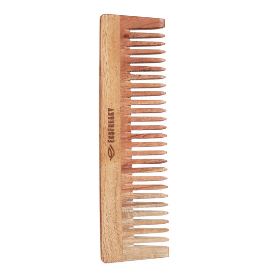 Pure Neem Wood Widetooth Comb | Antibacterial Wooden Comb