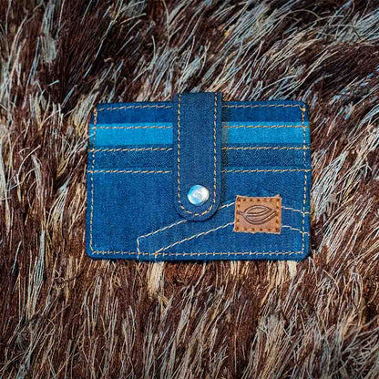 Vegan Denim Cardholder | Unisex Vegan Cardholder