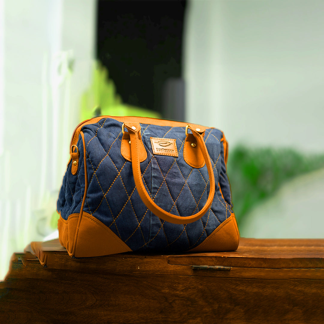 EcoFreaky Upcycled Denim Handbag For Women | Vegan Handbag